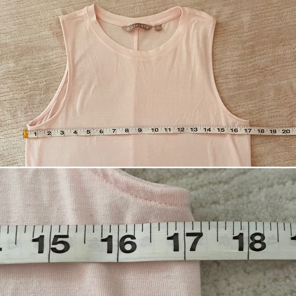 Athleta Light Pink Sleeveless Cloudlight Asymmetrical Side-tie Tank Top Size S - Picture 11 of 12